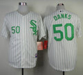 Custom Fan-Made John Danks Green St. Patrick's Chicago White Sox #50 White Baseball Jersey
