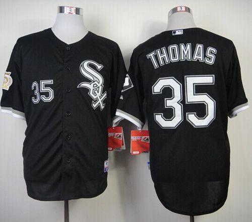 Custom Fan-Made Frank Thomas Commemorative Chicago White Sox #35 Black Baseball Jersey