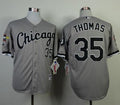 Custom Fan-Made Frank Thomas Chicago White Sox #35 Grey Baseball Jersey