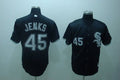 Custom Fan-Made Bobby Jenks Chicago White Sox #45 Black Baseball Jersey