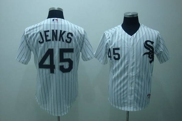 Custom Fan-Made Bobby Jenks Chicago White Sox #45 Black Baseball Jersey