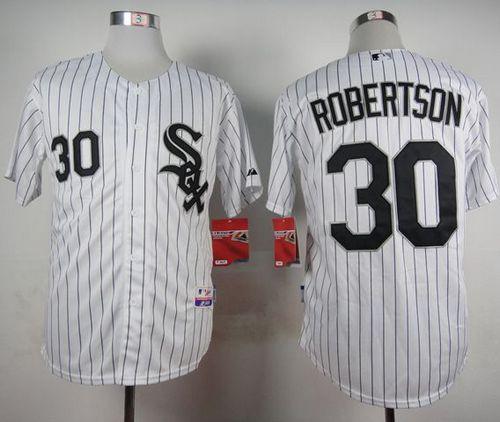 Custom Fan-Made David Robertson Chicago White Sox #30 White Baseball Jersey