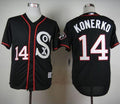 Custom Fan-Made Paul Konerko Chicago White Sox #14 Black Baseball Jersey