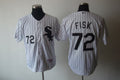 Custom Fan-Made Carlton Fisk Chicago White Sox #72 White Baseball Jersey