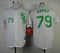 Custom Fan-Made Jose Abreu Green St. Patrick's Chicago White Sox #79 White Baseball Jersey