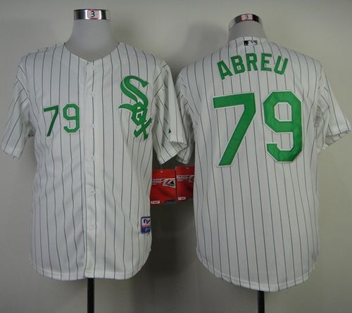 Custom Fan-Made Jose Abreu Green St. Patrick's Chicago White Sox #79 White Baseball Jersey