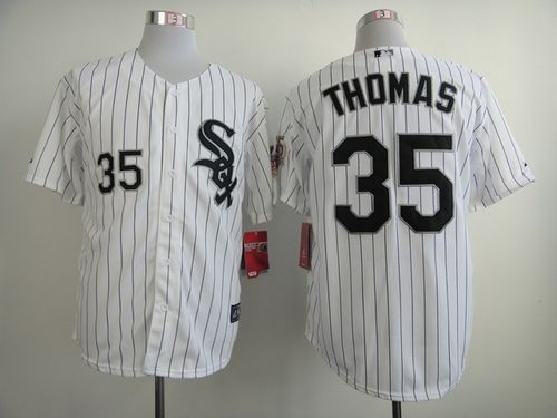Custom Fan-Made Frank Thomas Commemorative Chicago White Sox #35 White Baseball Jersey