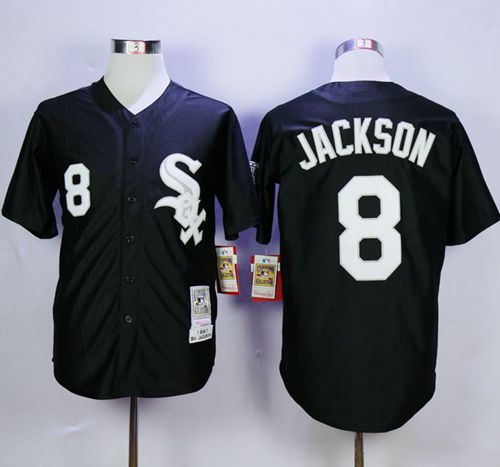 Custom Fan-Made Bo Jackson Chicago White Sox #8 Black Throwback Baseball Jersey