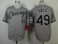 Custom Fan-Made Chris Sale Chicago White Sox #49 Grey Baseball Jersey