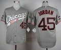 Custom Fan-Made Michael Jordan Chicago White Sox #45 Grey Baseball Jersey