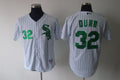 Custom Fan-Made Adam Dunn Green Chicago White Sox #32 White Baseball Jersey