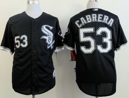 Custom Fan-Made Melky Cabrera Chicago White Sox #53 Black Baseball Jersey