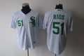 Custom Fan-Made Alex Rios Green Chicago White Sox #51 White Baseball Jersey