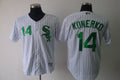 Custom Fan-Made Paul Konerko Green Chicago White Sox #14 White Baseball Jersey