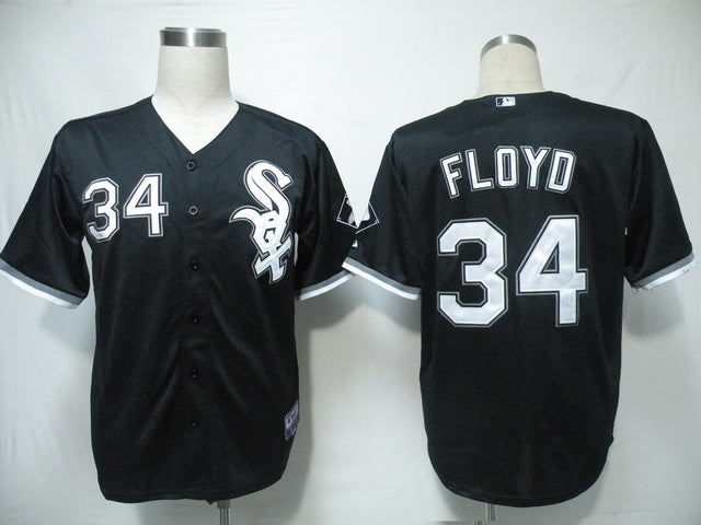 Custom Fan-Made Gavin Floyd Chicago White Sox #34 Black Baseball Jersey