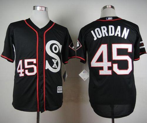 Custom Fan-Made Michael Jordan Chicago White Sox #45 Black Baseball Jersey
