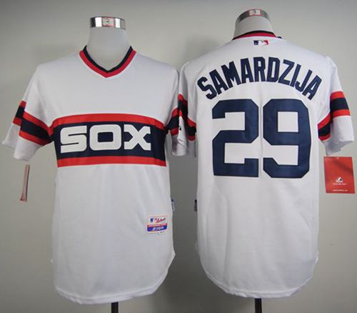 Custom Fan-Made Jeff Samardzija Chicago White Sox #29 White Baseball Jersey