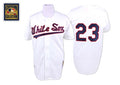 Custom Fan-Made Robin Ventura Chicago White Sox #23 White Throwback Baseball Jersey