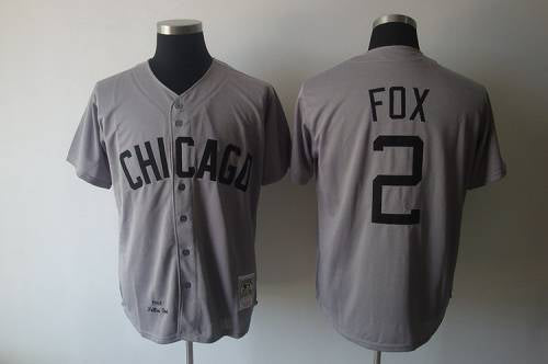 Custom Fan-Made Nellie Fox Chicago White Sox #2 Grey 1960 Throwback Baseball Jersey