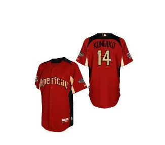 Custom Fan-Made Paul Konerko BP Chicago White Sox #14 Red 2011 All-Star Edition Baseball Jersey