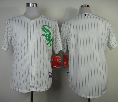 Custom Fan-Made Green St. Patrick's White Chicago White Sox Baseball Jersey Chicago White Sox White Baseball Jersey