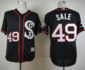 Custom Fan-Made Chris Sale Chicago White Sox #49 Black Baseball Jersey