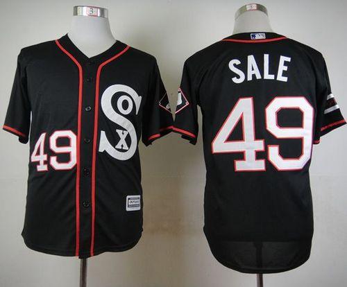 Custom Fan-Made Chris Sale Chicago White Sox #49 Black Baseball Jersey