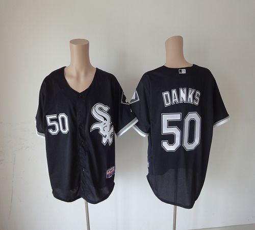 Custom Fan-Made John Danks Chicago White Sox #50 Black Baseball Jersey