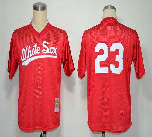 Custom Fan-Made Robin Ventura Chicago White Sox #23 Red 1990 Throwback Baseball Jersey