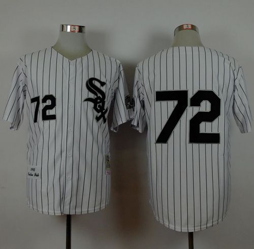 Custom Fan-Made Carlton Fisk Chicago White Sox #72 White 1993 Baseball Jersey