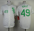 Custom Fan-Made Chris Sale Green St. Patrick's Chicago White Sox #49 White Baseball Jersey