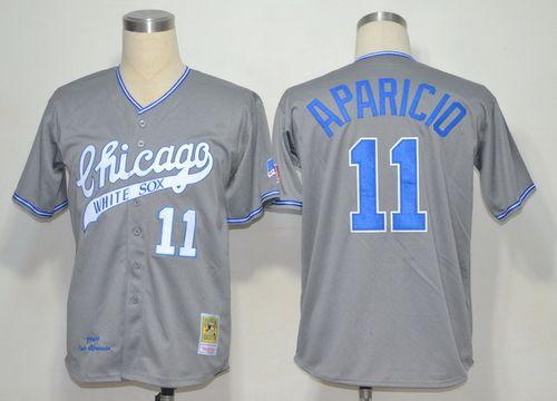 Custom Fan-Made Luis Aparicio Chicago White Sox #11 Grey 1969 Throwback Baseball Jersey