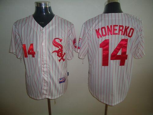 Custom Fan-Made Paul Konerko Red Chicago White Sox #14 Red Baseball Jersey