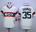 Custom Fan-Made Frank Thomas Chicago White Sox #35 White 1983 Throwback Baseball Jersey