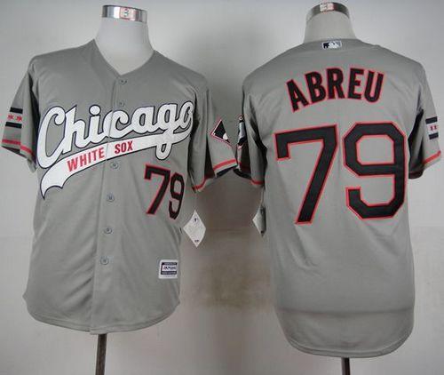 Custom Fan-Made Jose Abreu Chicago White Sox #79 Grey Baseball Jersey
