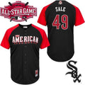 Custom Fan-Made Chris Sale Chicago White Sox #49 Black 2015 All-Star Edition Baseball Jersey
