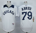 Custom Fan-Made Jose Abreu Chicago White Sox #79 White 1976 Throwback Turn Back Clock Edition Baseball Jersey