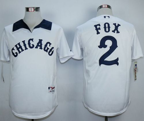 Custom Fan-Made Nellie Fox Chicago White Sox #2 White 1976 Throwback Turn Back Clock Edition Baseball Jersey