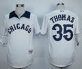 Custom Fan-Made Frank Thomas Chicago White Sox #35 White 1976 Throwback Turn Back Clock Edition Baseball Jersey