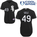 Custom Fan-Made Chris Sale Chicago White Sox #49 Black Baseball Jersey
