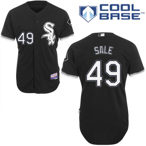 Custom Fan-Made Chris Sale Chicago White Sox #49 Black Baseball Jersey