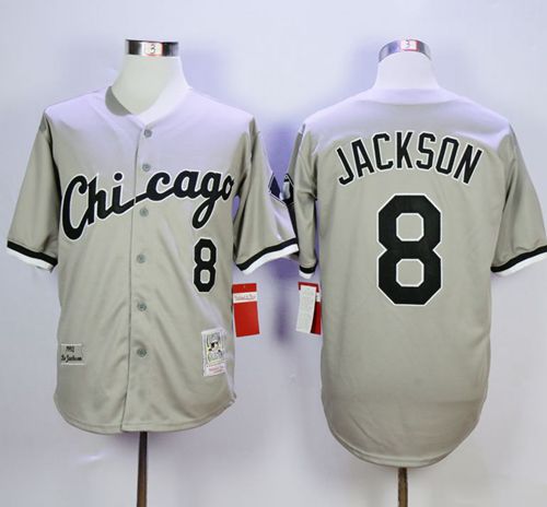 Custom Fan-Made Bo Jackson Chicago White Sox #8 Grey 1993 Throwback Baseball Jersey