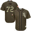 Custom Fan-Made Carlton Fisk Chicago White Sox #72 White Service Edition Baseball Jersey