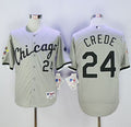 Custom Fan-Made Joe Crede Chicago White Sox #24 Grey 2005 Baseball Jersey