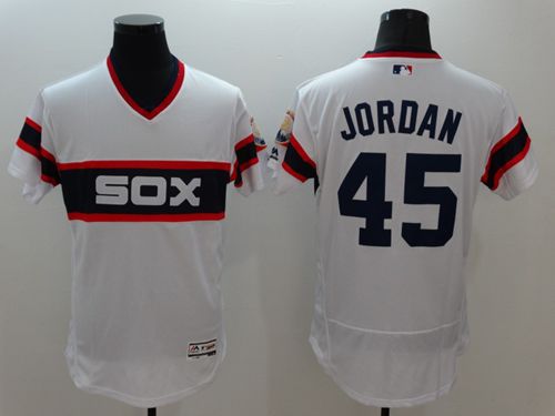 Custom Fan-Made Michael Jordan Chicago White Sox #45 White Baseball Jersey