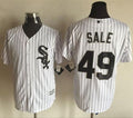 Custom Fan-Made Chris Sale Chicago White Sox #49 White Baseball Jersey