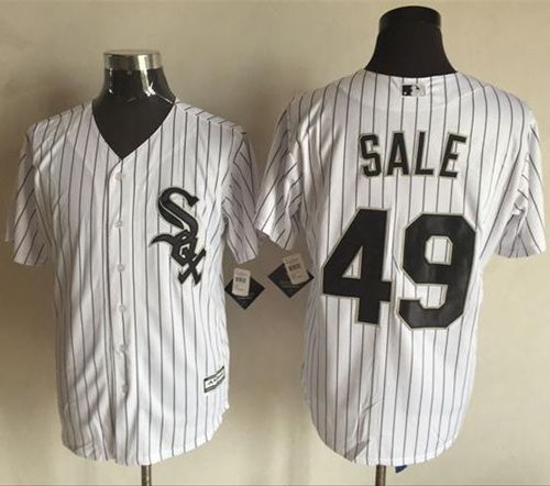 Custom Fan-Made Chris Sale Chicago White Sox #49 White Baseball Jersey