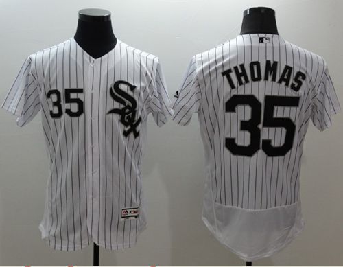 Custom Fan-Made Frank Thomas Chicago White Sox #35 White Baseball Jersey