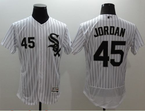 Custom Fan-Made Michael Jordan Chicago White Sox #45 White Baseball Jersey