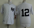 Custom Fan-Made Wade Boggs New York Yankees #12 White 1996 Throwback Baseball Jersey